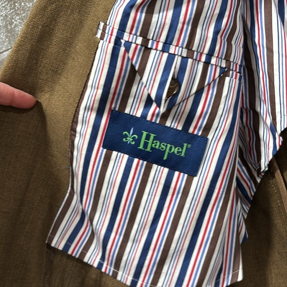 Haspel 100% Linen Sport Coat | Brown | Men’s 42 Short | Classic Summer Blazer - Picture 8 of 14